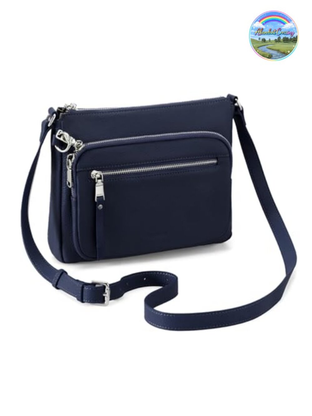 Genuine Leather Crossbody Bag RFID Wallet Adjustable Strap Small Purse
